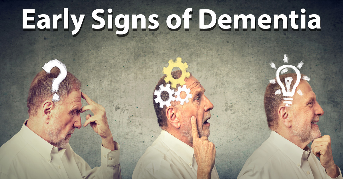 Early Signs of Dementia, Elderly Caucasian man trying to think